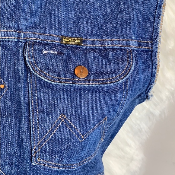 Riley •• Vintage Maverick LOVE vest denim jacket - Picture 4 of 8